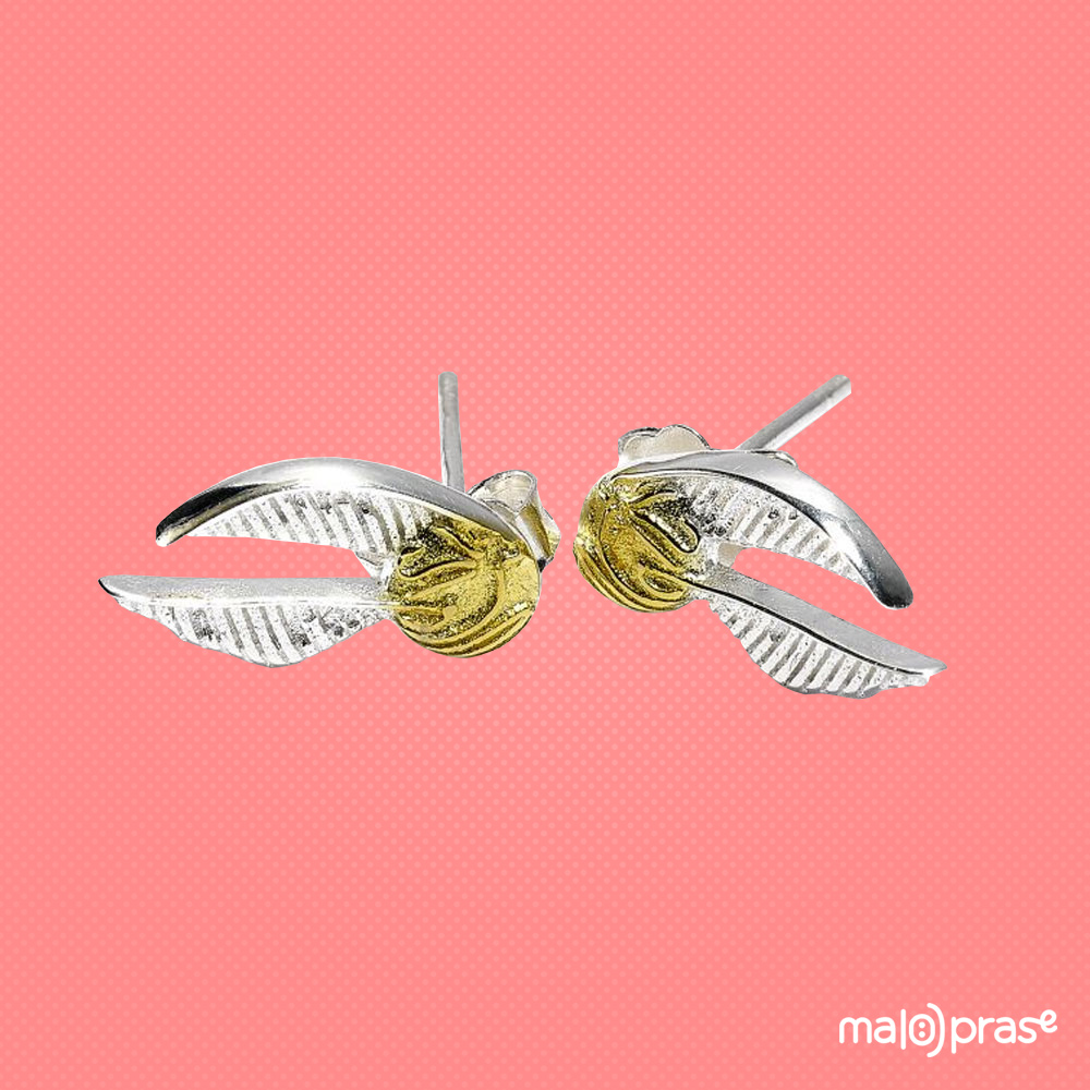 Golden Snitch Srebrne Minđuše